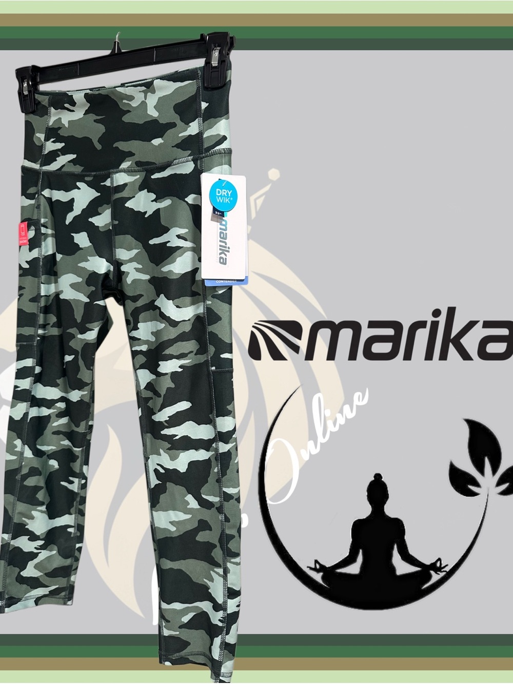 Marika Ladies' Green Camo Performance Leggings
